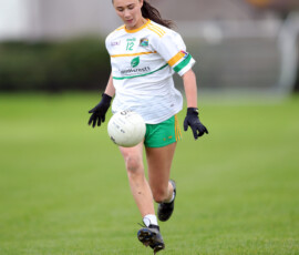 Na Deises Brooke Dunford in action during the Waterford LGFA Junior C County Final between Na Deise & Stradbally which was played in the Dungarvan GAA grounds