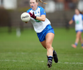 Waterfords Brid McMaugh in full flight during the LIDL National Football League Rd 4 game between Waterford & Meath which was played in Dungarvan GAA Grounds